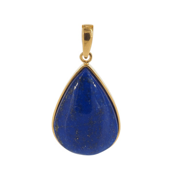 Zawieszka - srebro złocone i Lapis Lazuli w kształcie łzy