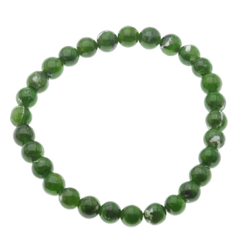 Bransoletka 18 cm - Diopsyd kulki 6-6,5 mm