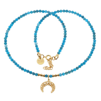 Naszyjnik - Apatyt, róg obfitości i srebro złocone