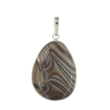 Srebrna zawieszka z Krzemieniem Pasiastym – srebro 925