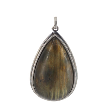 Zawieszka z Labradorytem w srebrze oksydowanym