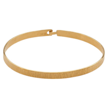 Bransoletka sztywna - młotkowane srebro złocone