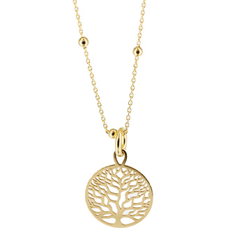 Naszyjnik z drzewem życia- srebro złocone
