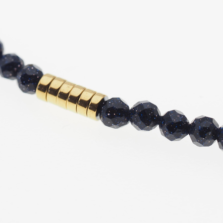 Naszyjnik - Noc Kairu, hematyt i srebro złocone