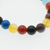 Bransoletka 17,5 cm na gumce - Agat kolorowy kulki 8mm
