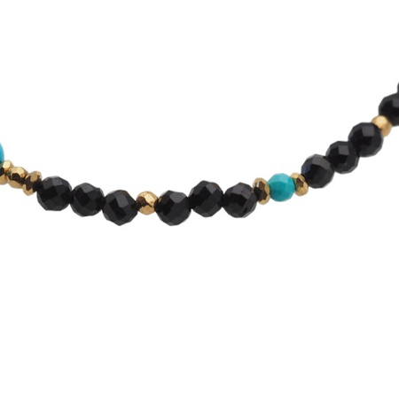 Bransoletka znak zodiaku strzelec - mix kamieni i srebro złocone