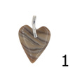 Zawieszka serce - Krzemień Pasiasty i srebro