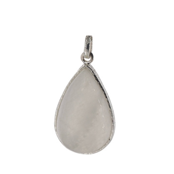Zawieszka z Kamieniem Księżycowym w srebrze młotkowanym