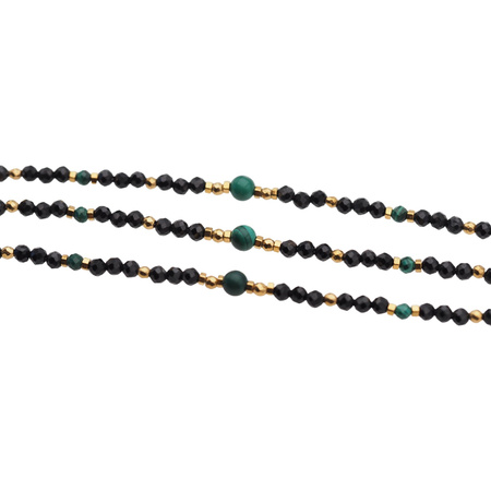 Bransoletka znak zodiaku byk - mix kamieni i srebro złocone