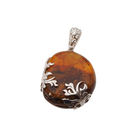 Zawieszka - Bursztyn w srebrze 