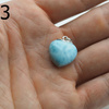 Zawieszka - larimar serce w srebrze rodowanym