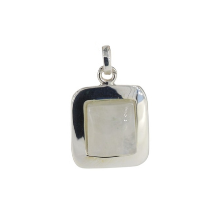 Zawieszka - Kamień Księżycowy kwadrat w srebrze