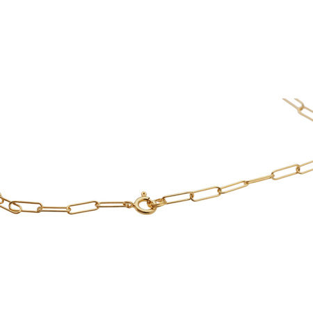 Naszyjnik srebrny złocony z Lapisem Lazuli w kształcie prostokąta