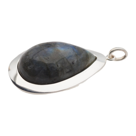 Zawieszka srebrna z labradorytem - łza