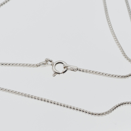 Naszyjnik srebrny - barokowa Perła biała na łańcuszku 60 cm