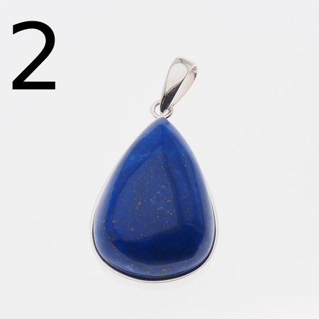 Zawieszka srebrna z Lapisem Lazuli - łza