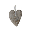 Zawieszka serce - Krzemień Pasiasty i srebro