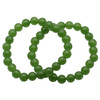 Bransoletka 18,5 cm - Jadeit zielony kulki 8mm