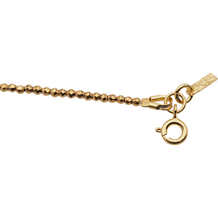 Naszyjnik urodzeniowy lipiec - rubin ,złoty hematyt i srebro złocone