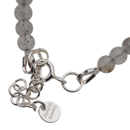 Naszyjnik z zawieszką - Labradoryt i srebro