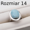 Pierścionek regulowany z owalnym Larimarem w srebrze rodowanym
