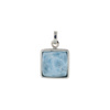 Zawieszka - larimar kwadrat w srebrze