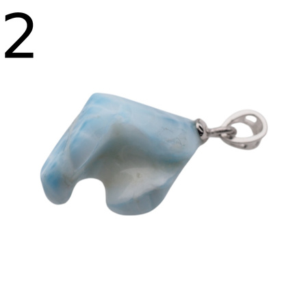 Zawieszka - larimar samorodek w srebrze