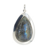 Zawieszka srebrna z labradorytem - łza