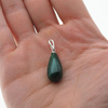 Zawieszka - malachit kropla w srebrze