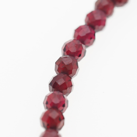 Naszyjnik - Granat, Turmalin czarny, Hematyt i srebro