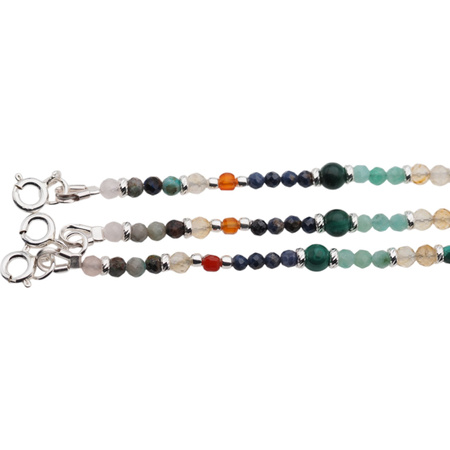 Bransoletka znak zodiaku byk - mix kamieni i srebro