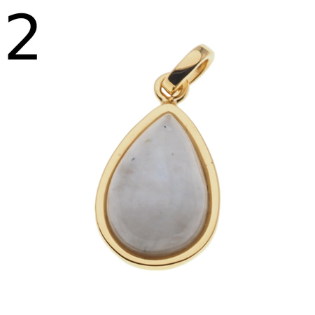 Zawieszka z Kamieniem Księżycowym w srebrze złoconym