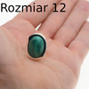 Pierścionek regulowany z owalnym Malachitem w srebrze.