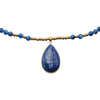 Naszyjnik z Kyanitem – ręcznie wykonany, srebro pozłacane 925