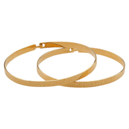 Bransoletka sztywna - młotkowane srebro złocone