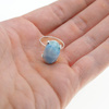 Pierścionek - owalny Larimar 17x11 mm w srebrze