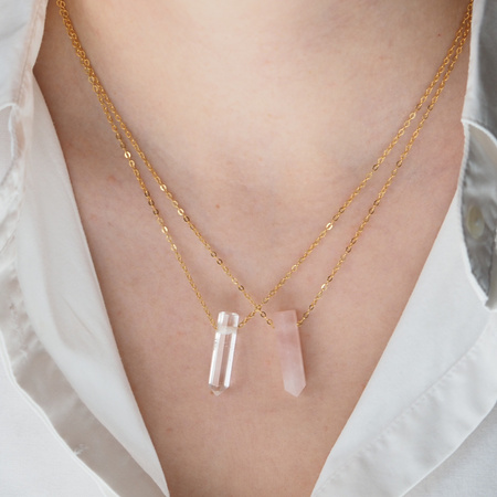 Naszyjnik - Kryształ Górski mały sopel na łańcuszku