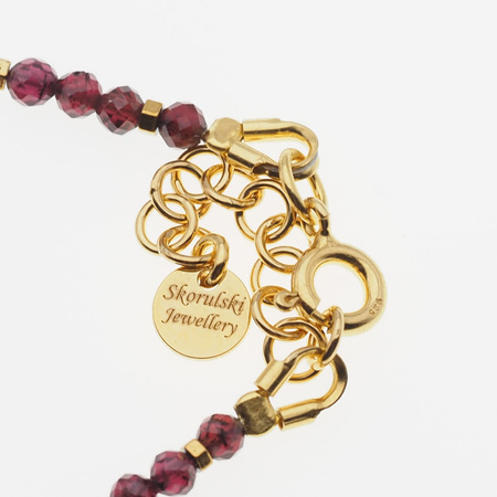 Bransoletka znak zodiaku lew - mix kamieni i srebro złocone