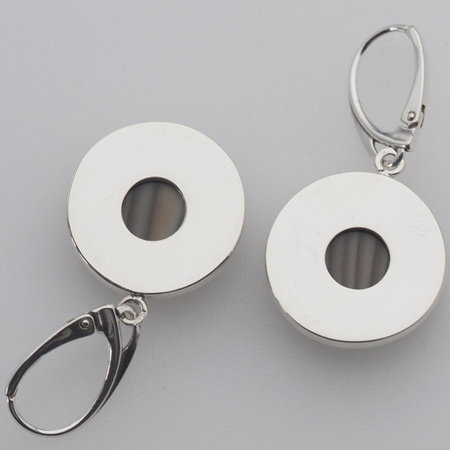 Srebrne kolczyki z Krzemieniem Pasiastym – bigiel angielski, srebro 925