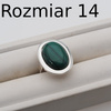 Pierścionek regulowany z owalnym Malachitem w srebrze.