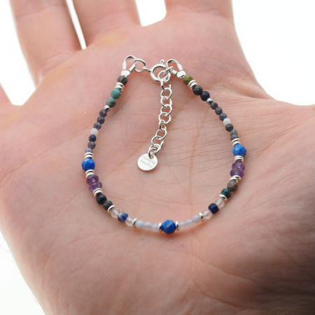 Bransoletka znak zodiaku strzelec - mix kamieni i srebro