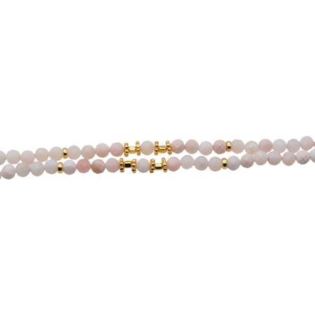 Bransoletka z Opalem Różowym i srebrem złoconym