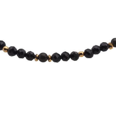 Bransoletka znak zodiaku skorpion - mix kamieni i srebro złocone