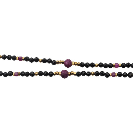 Bransoletka znak zodiaku baran - mix kamieni i srebro złocone