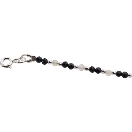 Naszyjnik mix - Turmalin, cytryn, apatyt i srebro