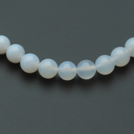 Bransoletka 19cm - Akwamaryn kulki 6mm