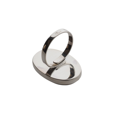 Pierścionek regulowany z owalnym Krzemieniem Pasiastym w srebrze