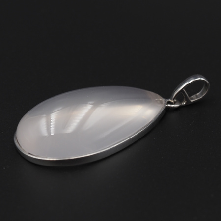 Zawieszka z Kwarcem Różowym w srebrze rodowanym