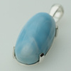 Zawieszka - larimar owalny 28x12mm w srebrze