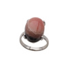 Pierścionek regulowany z owalnym Rodochrozytem w srebrze rodowanym